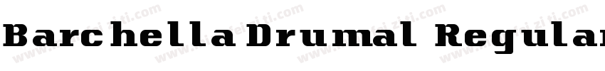 Barchella Drumal Regular字体转换